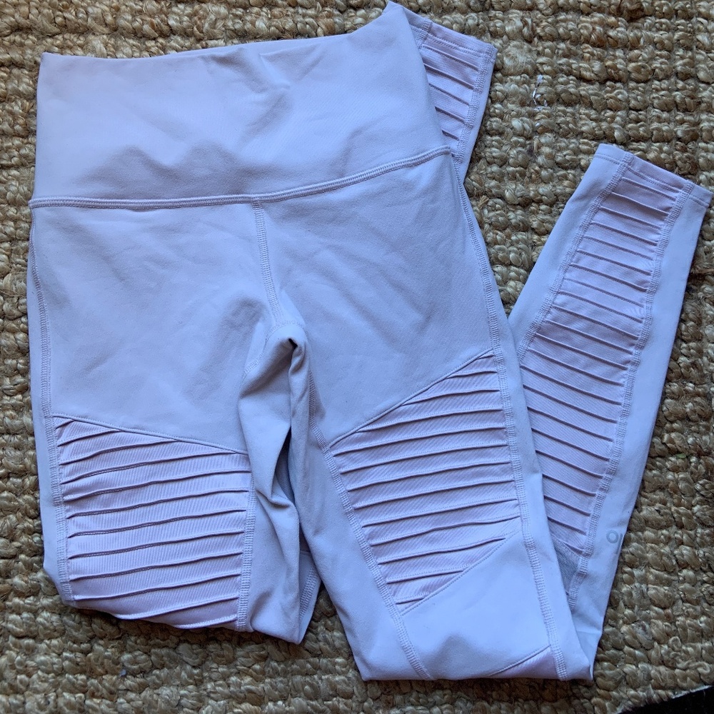 Alo Yoga Moto Leggings Light Purple Size Small